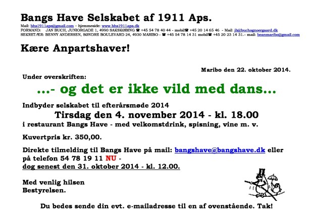 Indbydelse efterår 2014