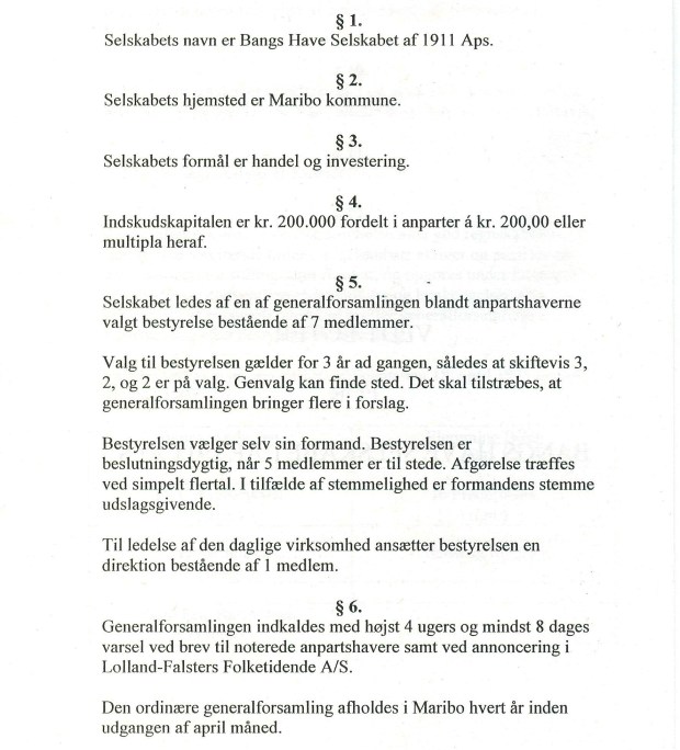 Selskabets vedtægter fra 1995 - A4-page-1