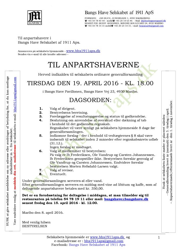 Generalforsamling 2016